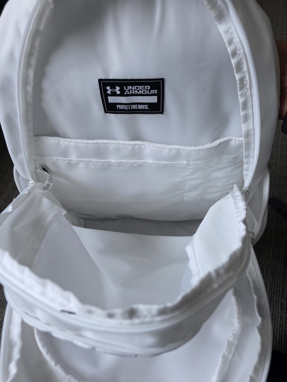 Under Armour White Men's Storm Backpack - Picture 7 of 10